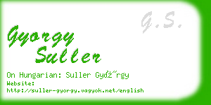 gyorgy suller business card